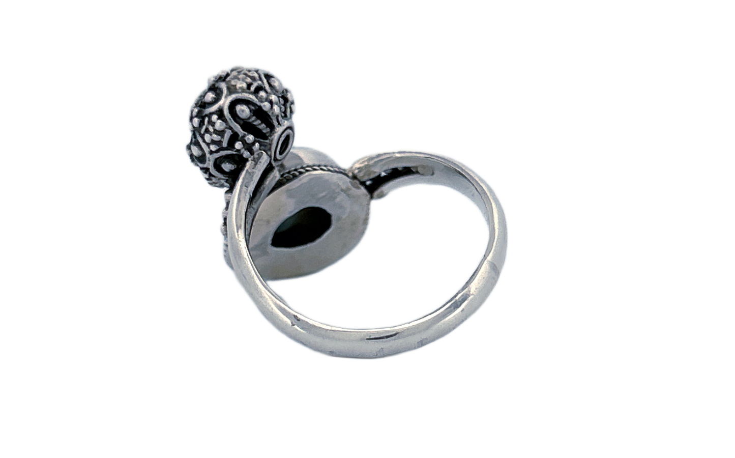 Sterling Silver Larimar Ring – Open Design