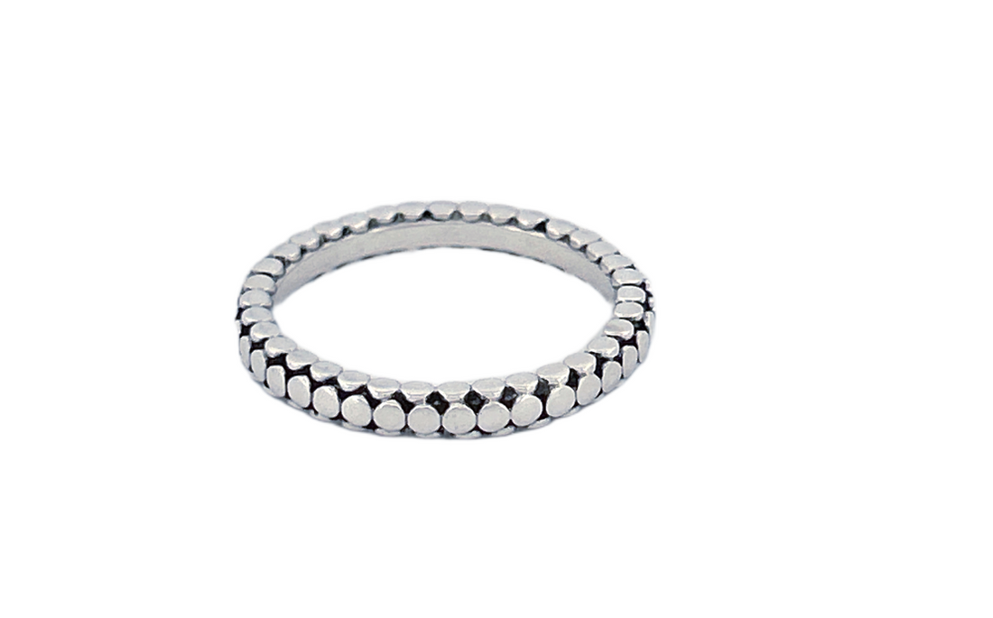 Everyday Wear Minimalist Handcrafted Sterling Silver Band Ring- R83