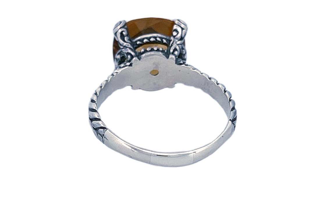 Handmade Sterling Silver Natural Citrine Ring-R57