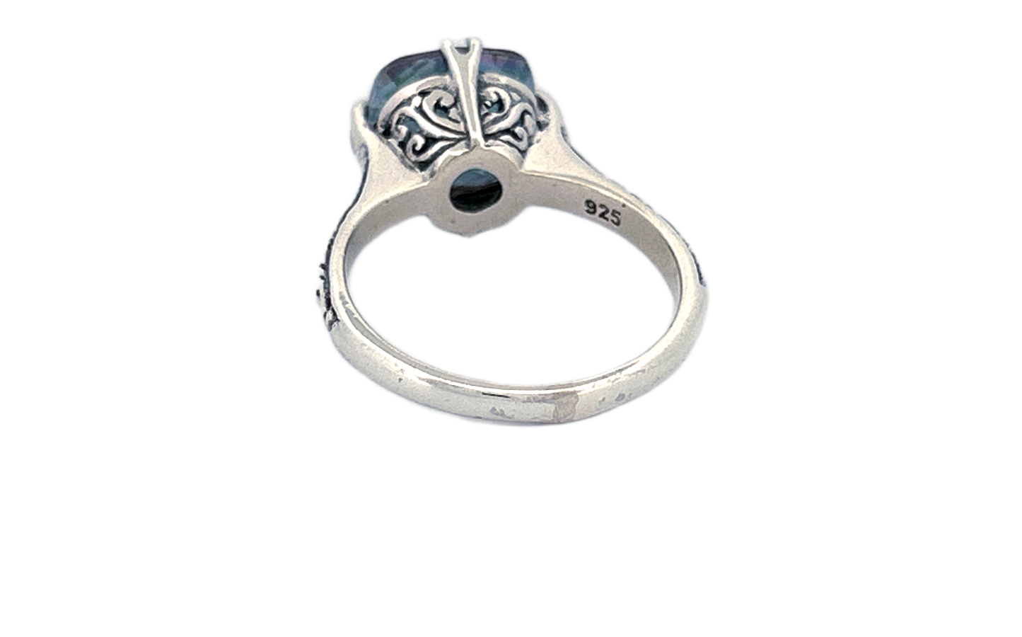 Sterling Silver Mystique Topaz Ring – Cushion Cut Design