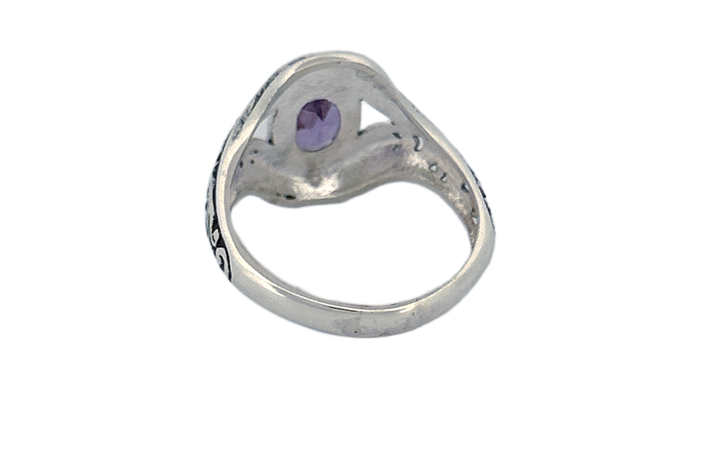 Sterling Silver Gemstone Ring – Amethyst & Blue Topaz
