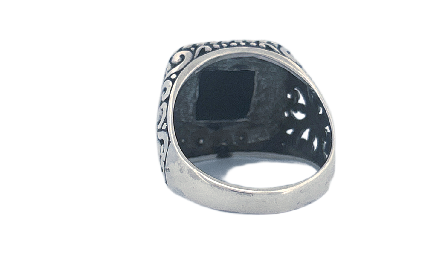 Sterling Silver Abalone Ring – Square Design