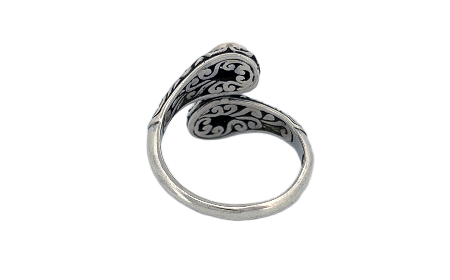 Blue Topaz Sterling Silver Tear Drop Shaped Ring-R90