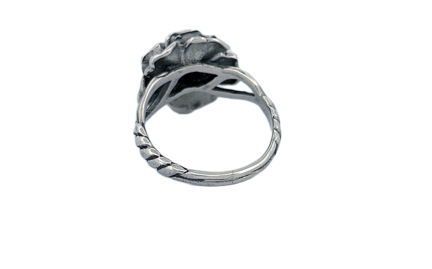 Sterling Silver 3D Rose Ring
