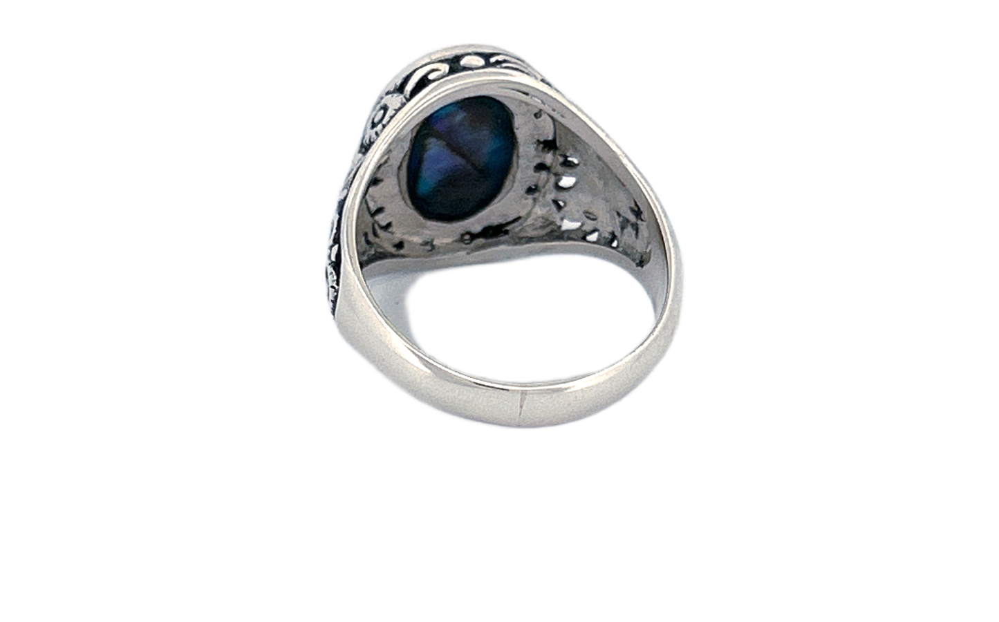 Sterling Silver Gemstone Rings – Abalone Shell & Coral