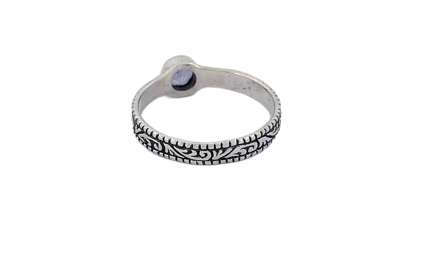 Sterling Silver Amethyst Ring – Petite Vine Band