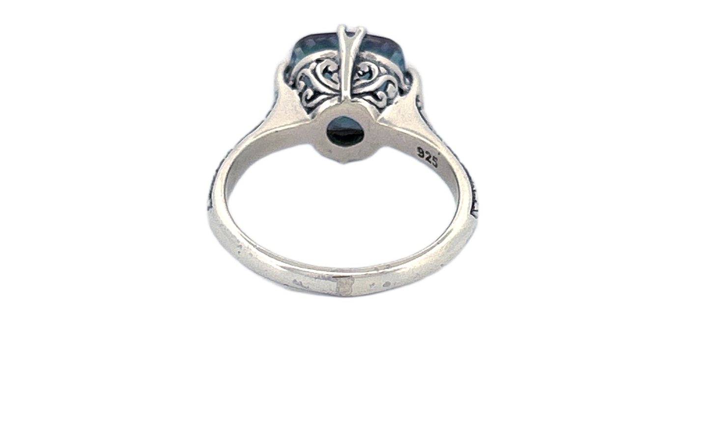 Sterling Silver Mystique Topaz Ring – Cushion Cut Design