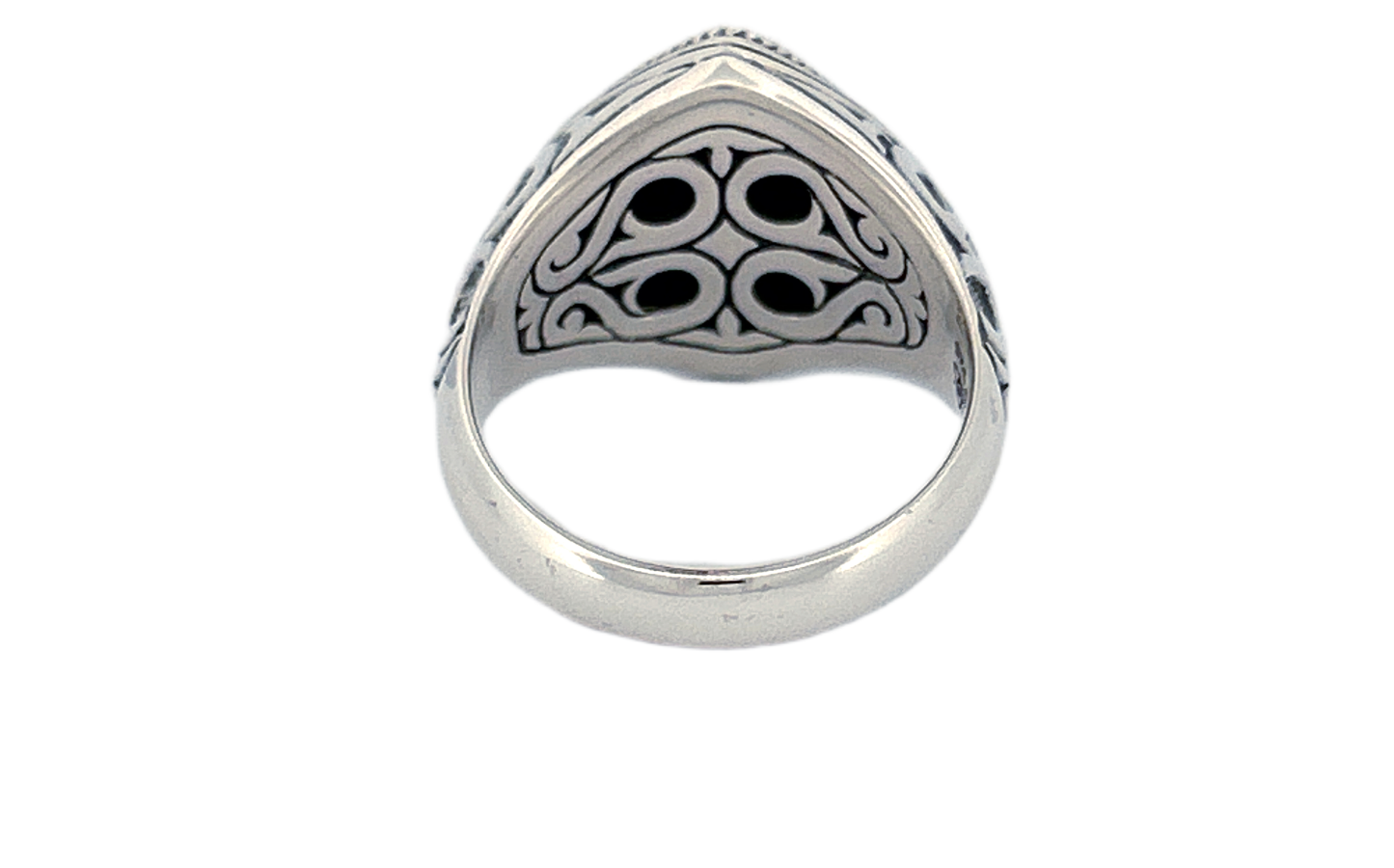 Sterling Silver & Hammered Brass Statement Ring