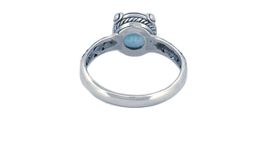 Sterling Silver Gemstone Ring – Amethyst or Blue Topaz