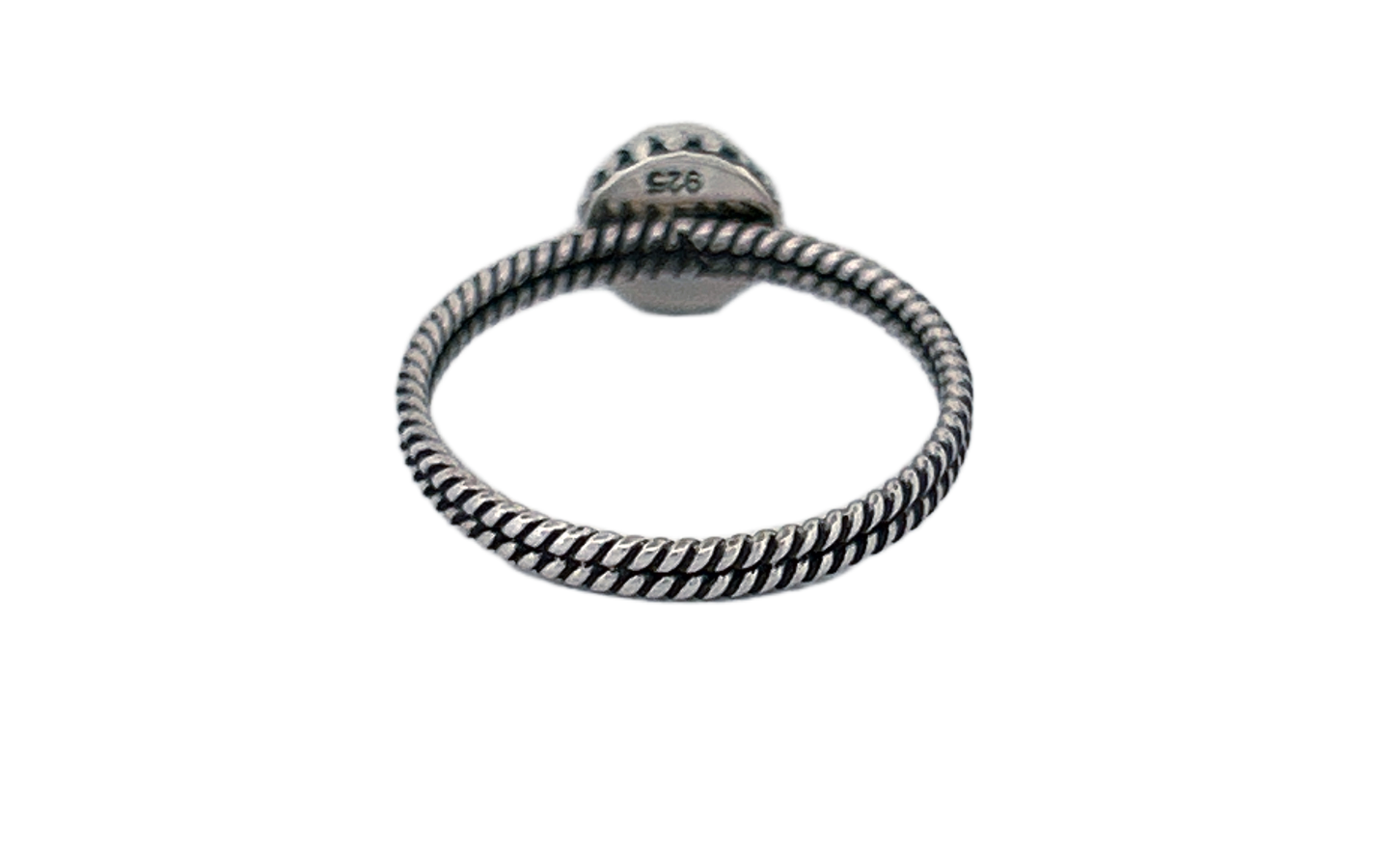 Round Cut Natural Blue Topaz Handmade Sterling Silver Ring- R76