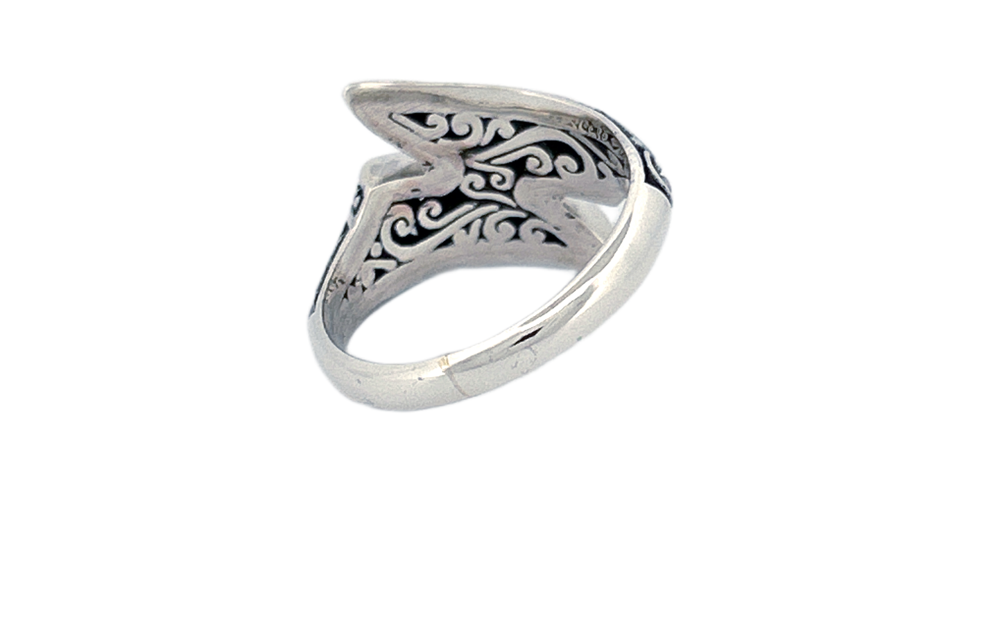 Sterling Silver Wrap Ring – Ornate Swirl Design