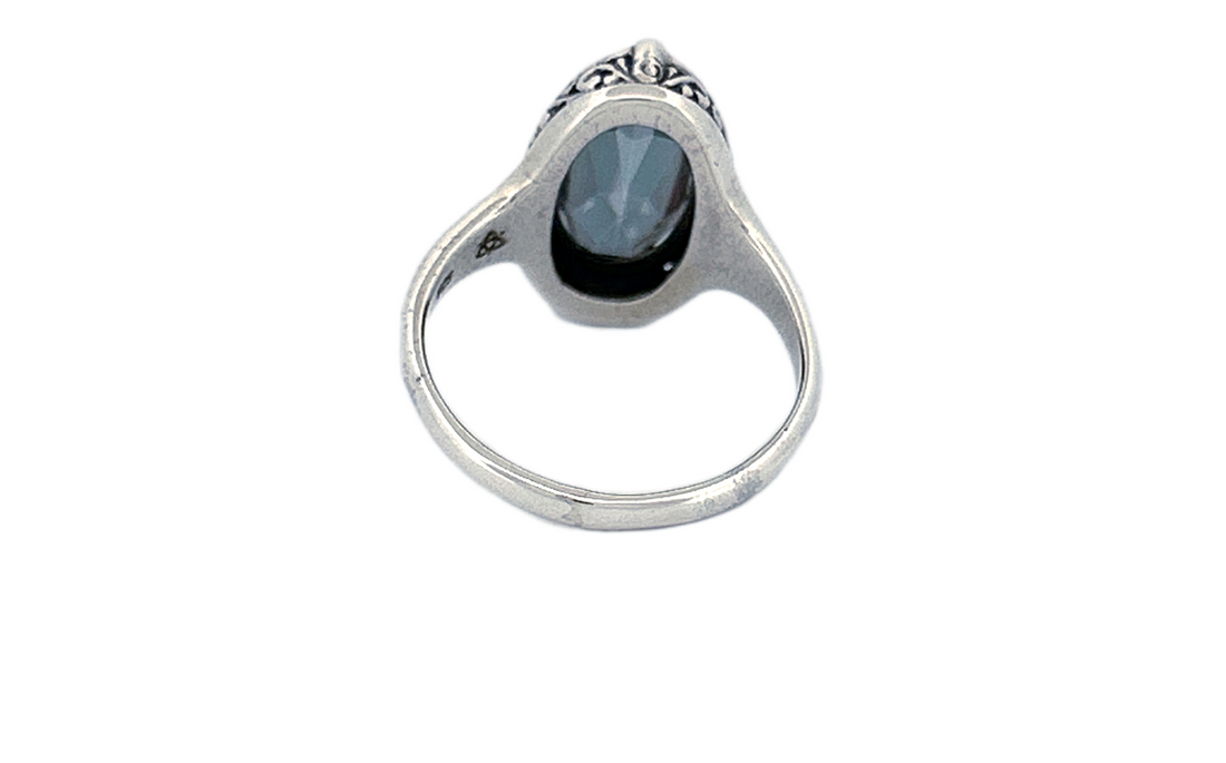 Sterling Silver Mystique Topaz Ring – Oval Cut Design