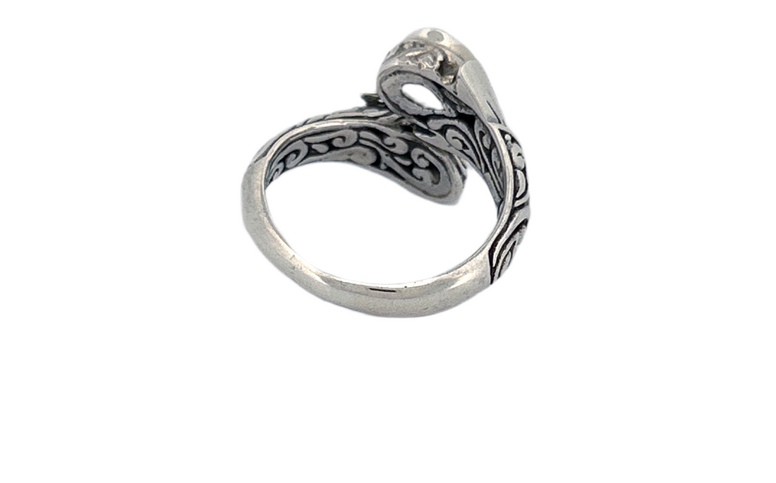Natural Blue Topaz Butterfly Ring in 925 Sterling Silver-R43