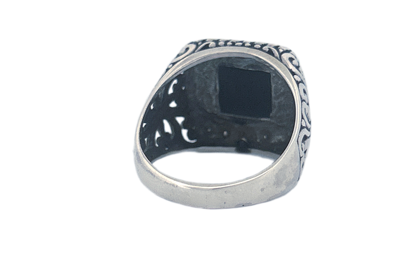 Sterling Silver Abalone Ring – Square Design