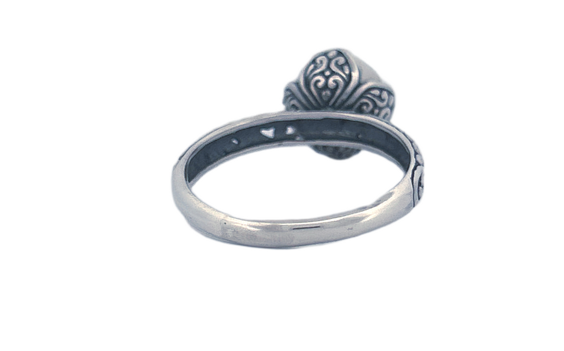 Sterling Silver Filigree Ring with Freshwater Pearl