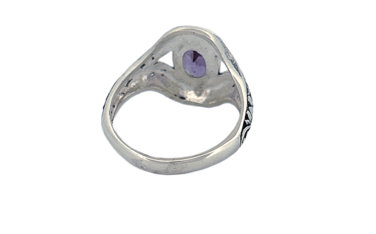 Sterling Silver Gemstone Ring – Amethyst & Blue Topaz