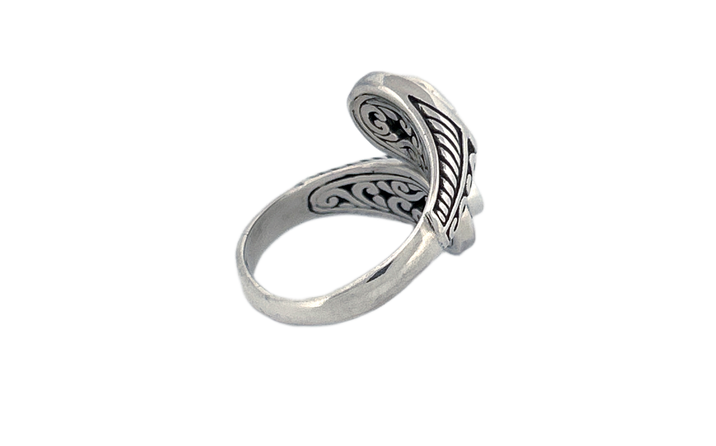 Adjustable Handmade Sterling Silver Genuine Blue Topaz Ring-R87