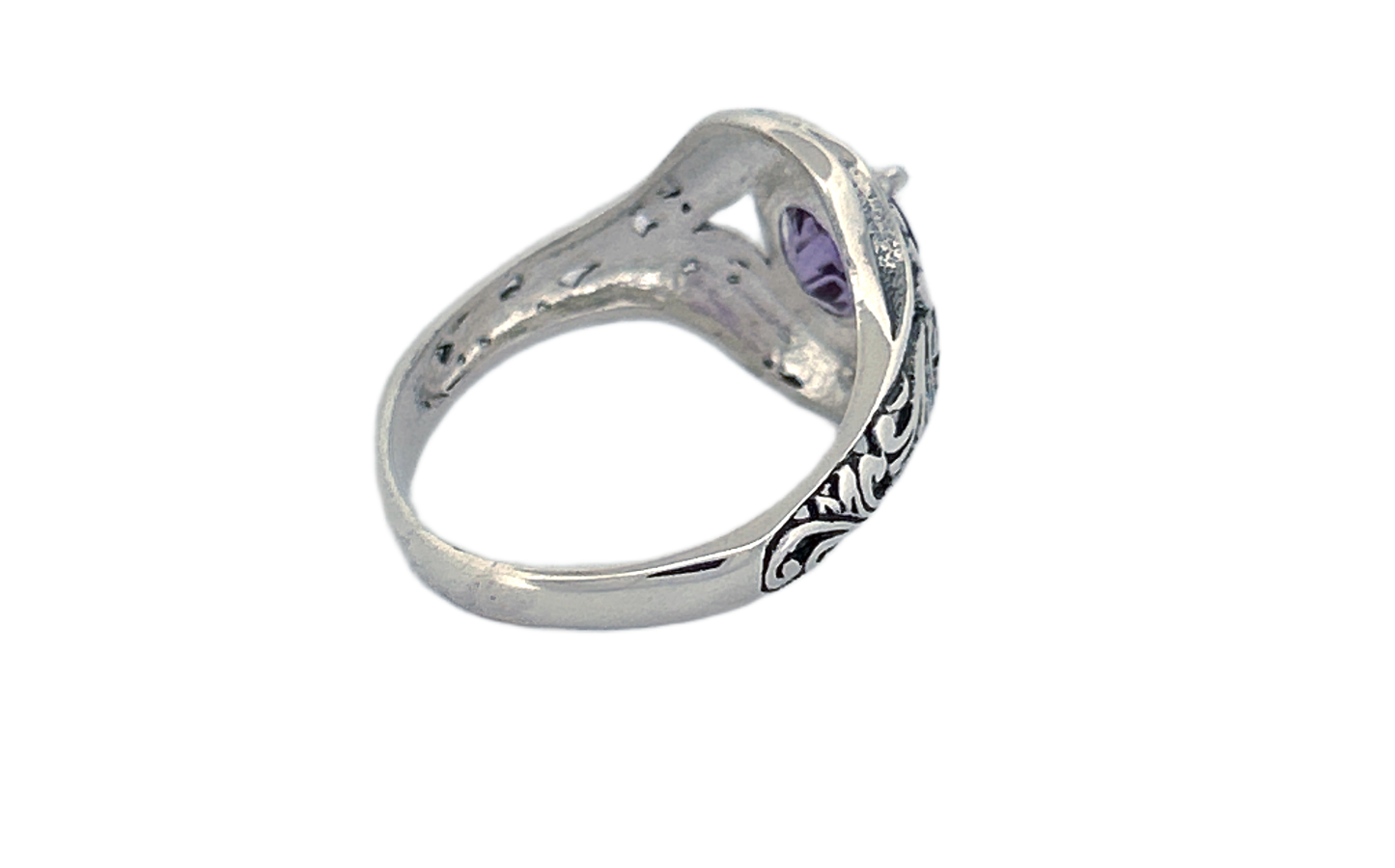 Sterling Silver Gemstone Ring – Amethyst & Blue Topaz