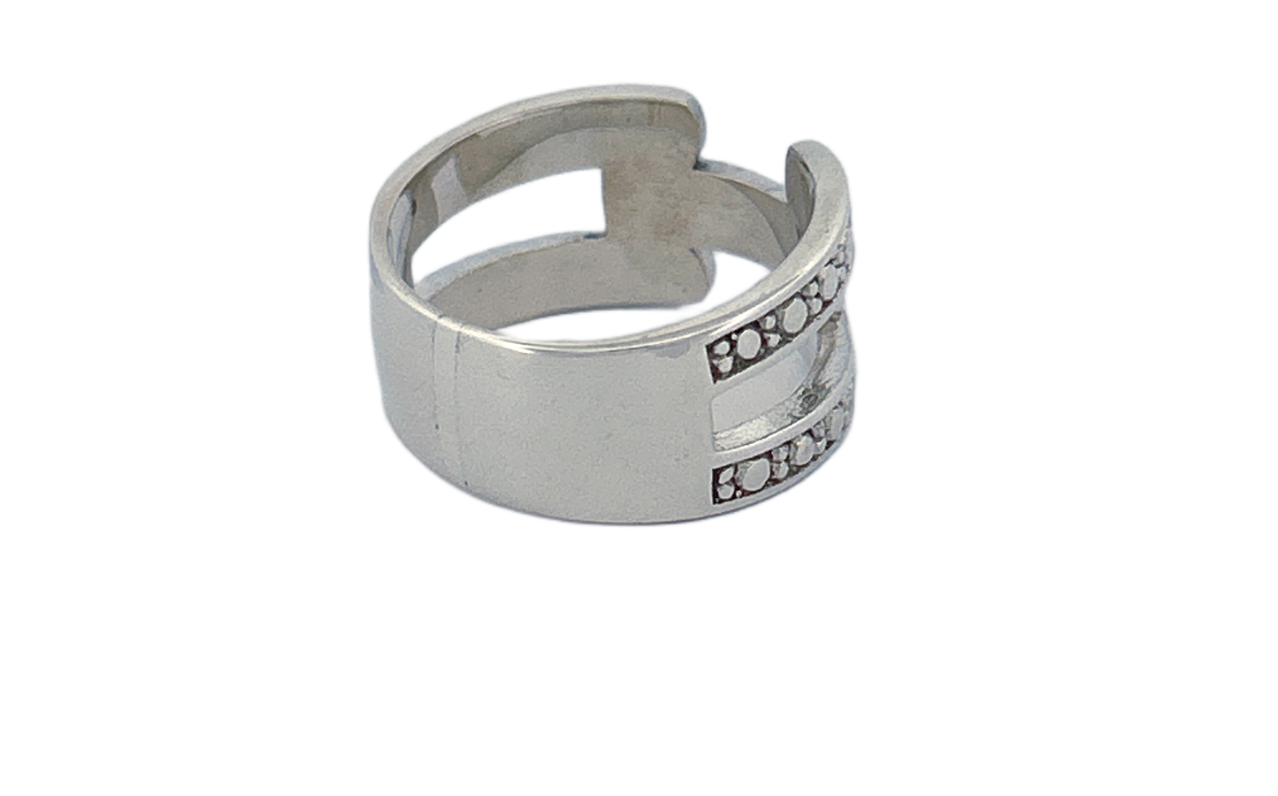 Sterling Silver Open‑Band Filigree Ring