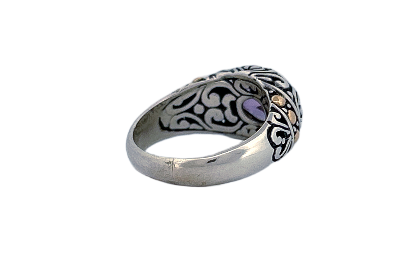 Artisan Handmade 925 Sterling Silver Natural Amethyst Ring-R38