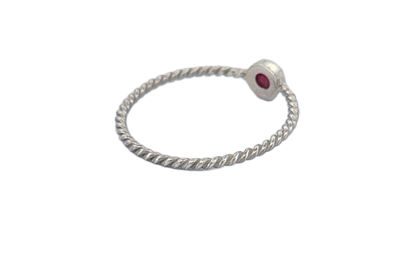 Handcrafted 925 Sterling Silver Star Ruby Ring – Twisted Rope Band | Natural Gemstone Jewelry