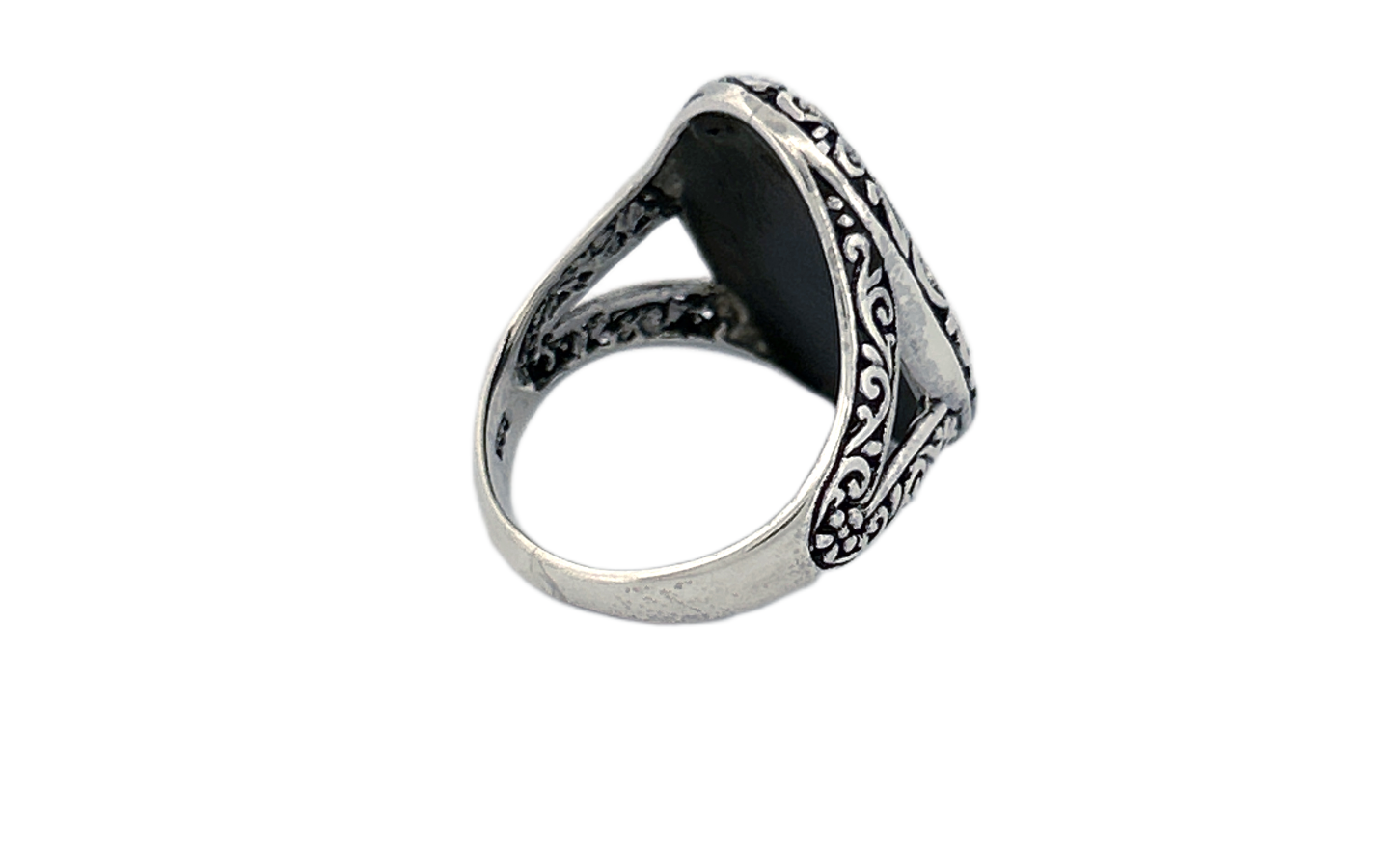 Natural Abalone Shell Handmade Sterling Silver Ring- R85