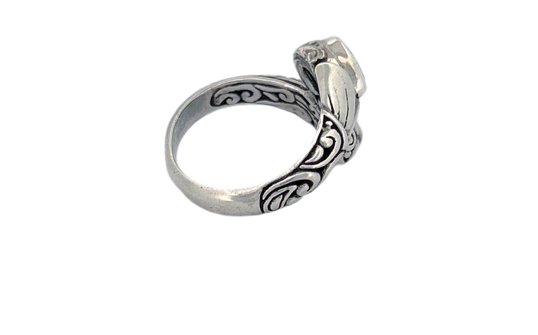 Natural Blue Topaz Butterfly Ring in 925 Sterling Silver-R43
