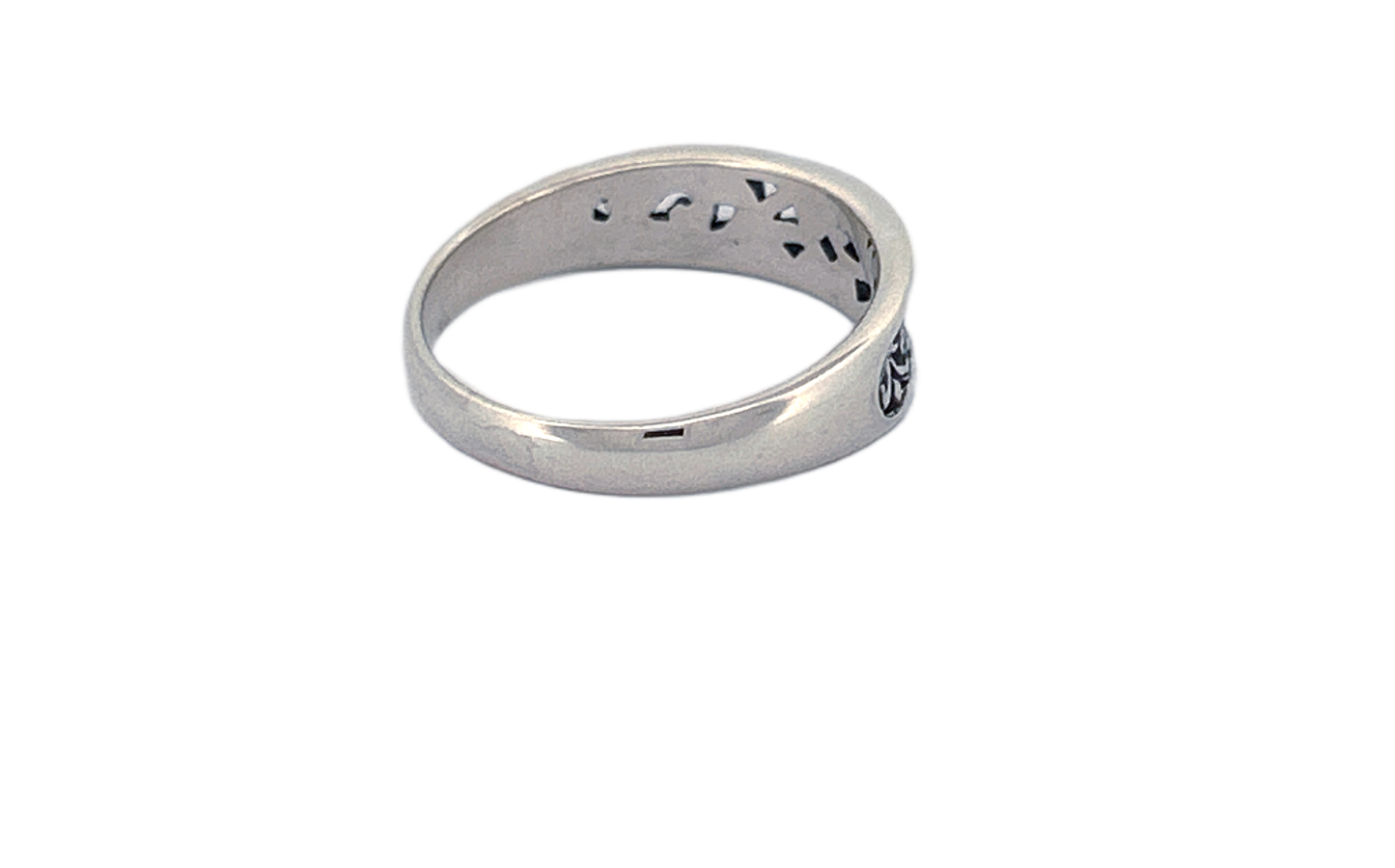 Sterling Silver Band Ring – Swirl Pattern Design