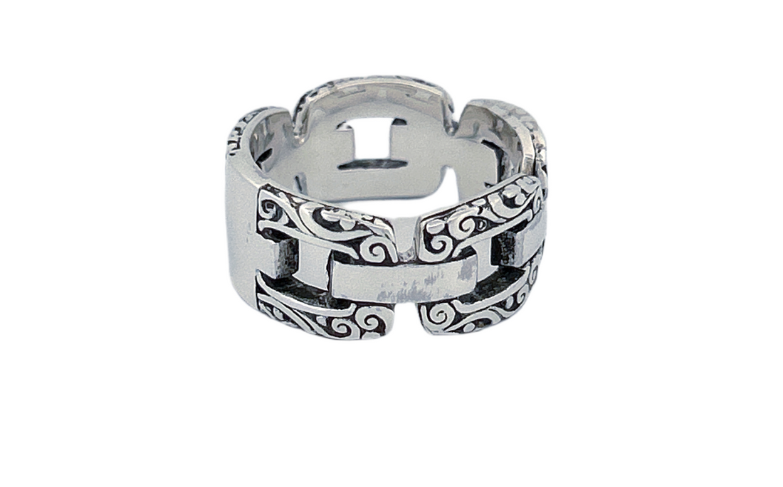 925 Sterling Silver Thick Men's Ring-R47
