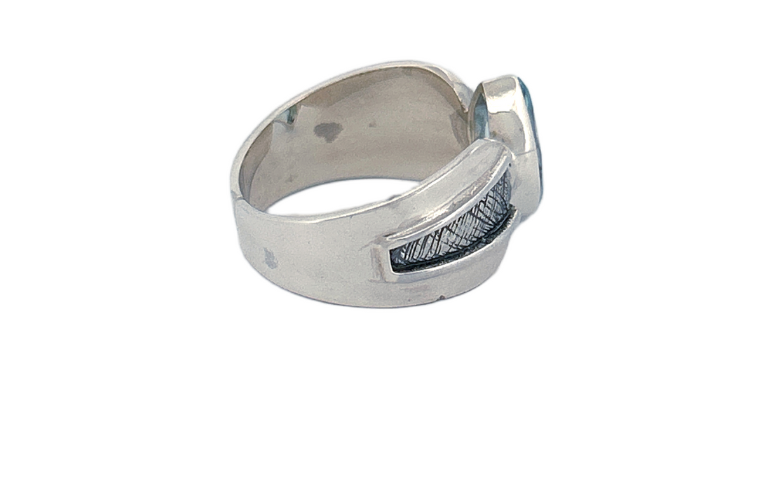 Sterling Silver Marquise Blue Topaz Ring