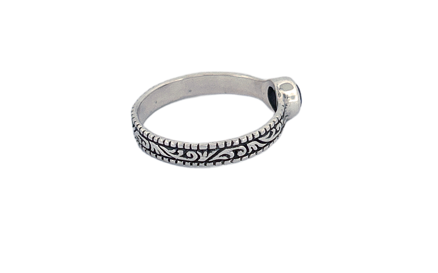 Sterling Silver Amethyst Ring – Petite Vine Band