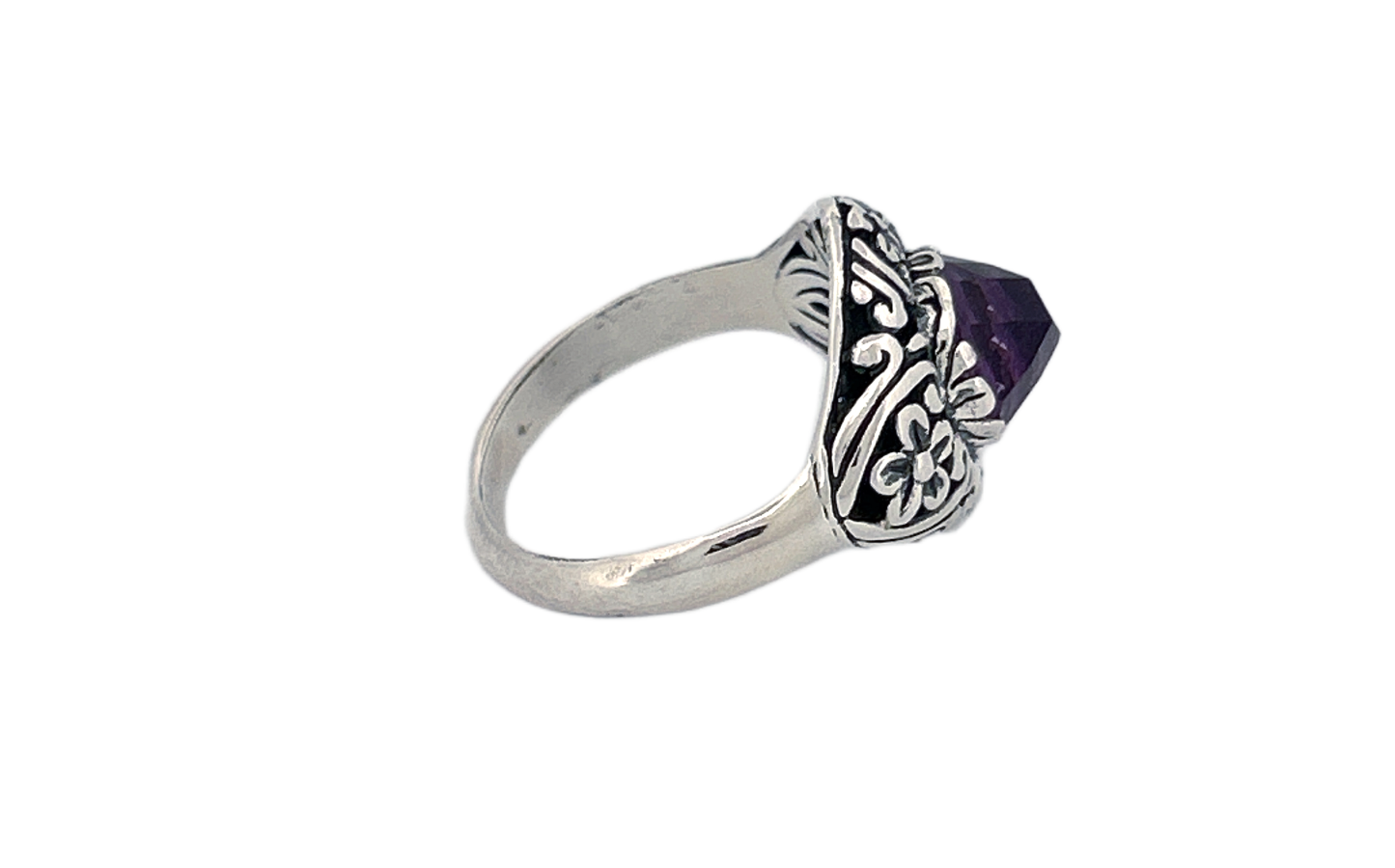 Natural Amethyst Handmade 925 Sterling Silver Ring | Genuine February Birthstone Gemstone Ring | Artisan Silver Jewelry | Gift for Her- R88