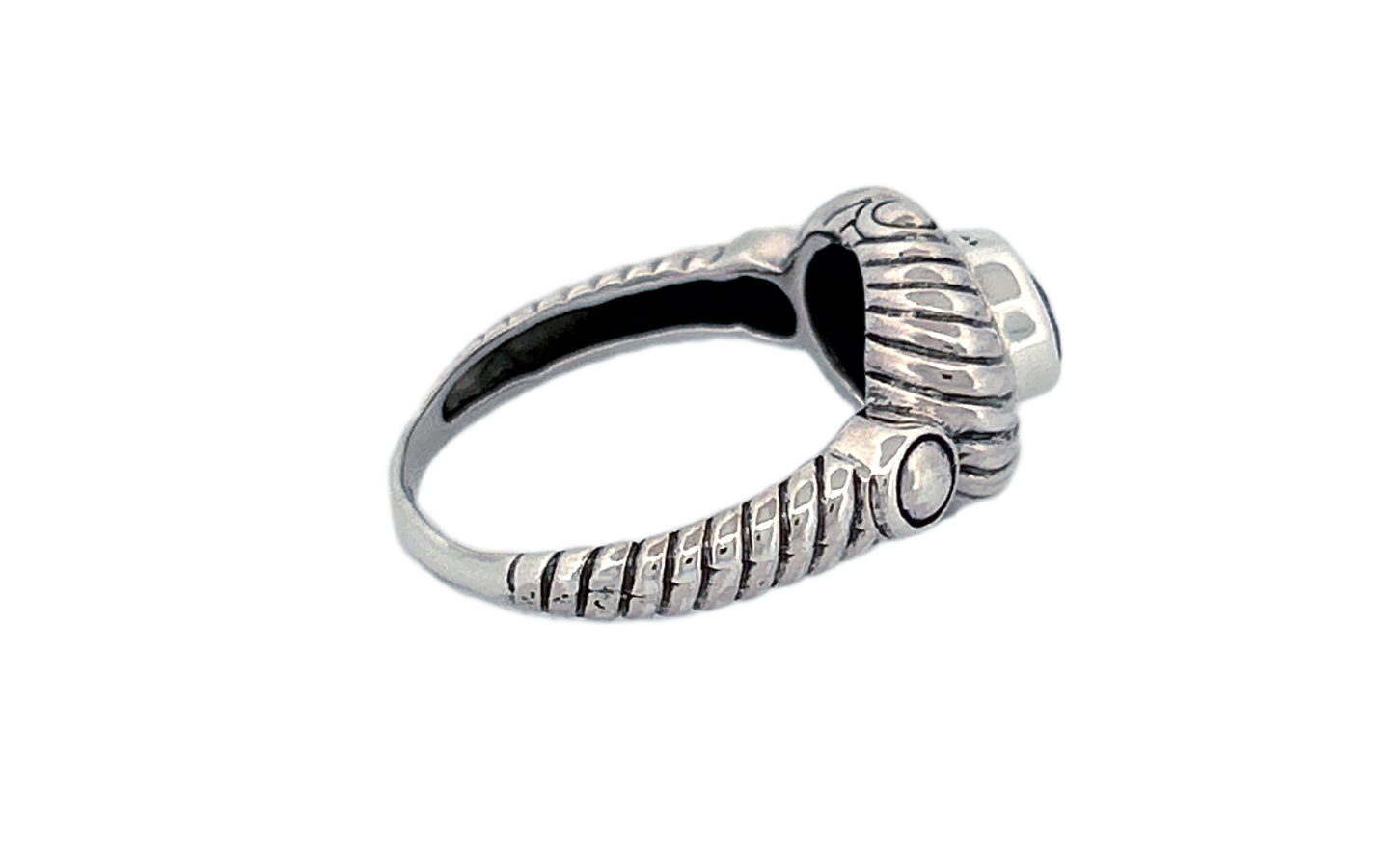 Sterling Silver Amethyst Ring – Sunburst Design