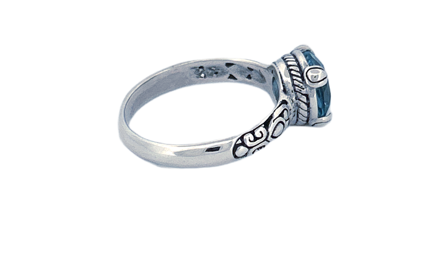 Sterling Silver Gemstone Ring – Amethyst or Blue Topaz