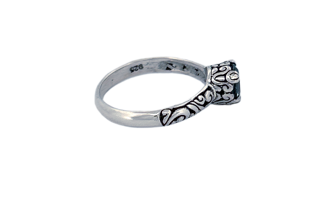 Sterling Silver Gemstone Rings – Blue Topaz or Amethyst