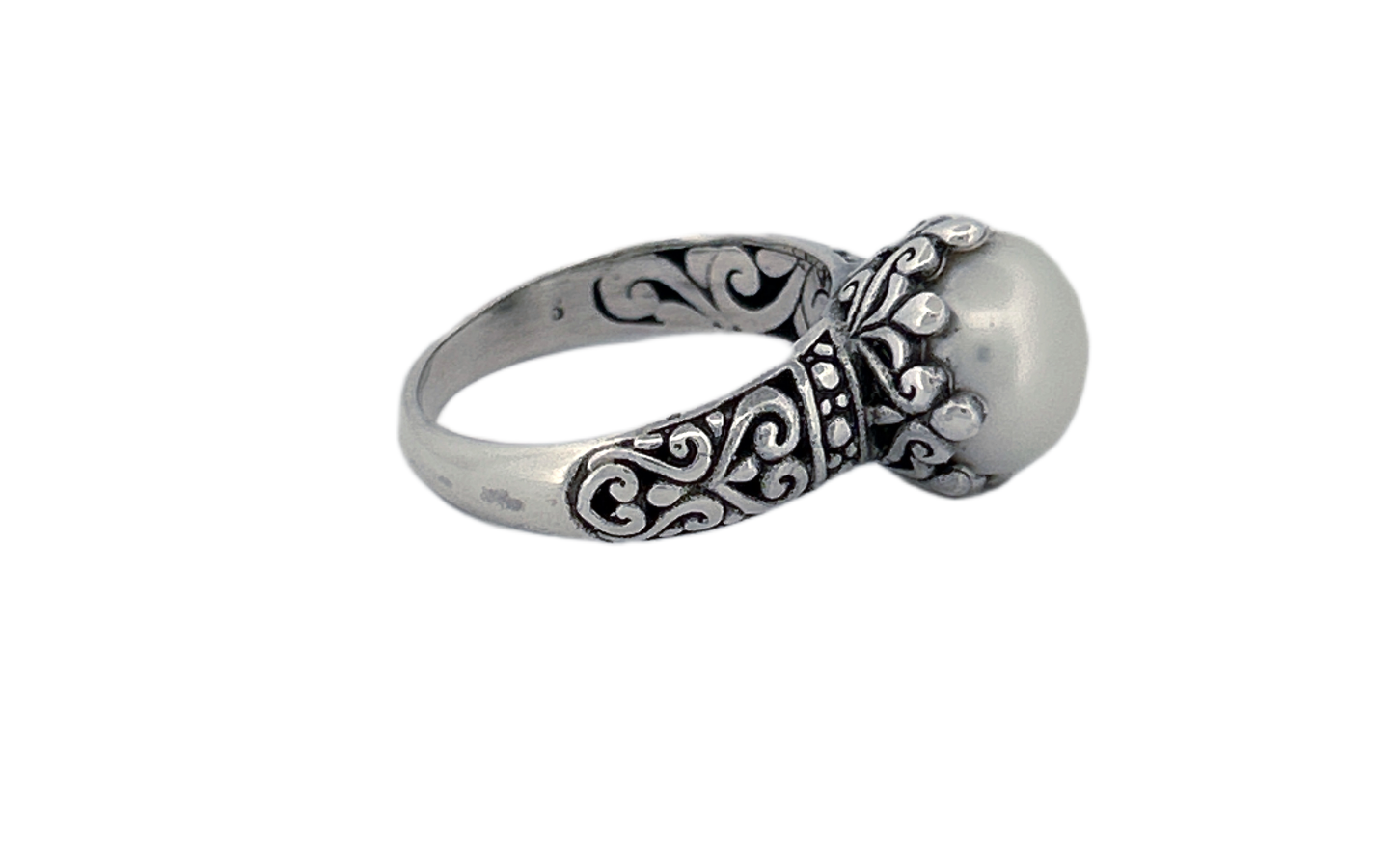 Handcrafted 925 Sterling Silver Fresh Water Pearl Ring-R45