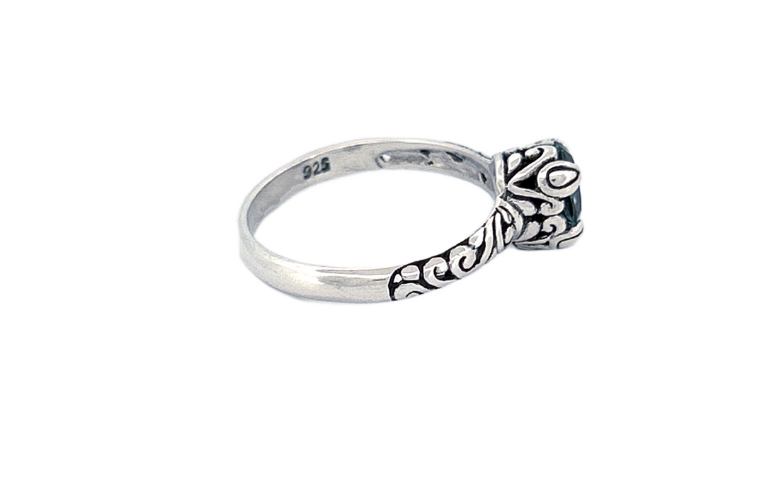 Sterling Silver Gemstone Rings – Blue Topaz or Amethyst