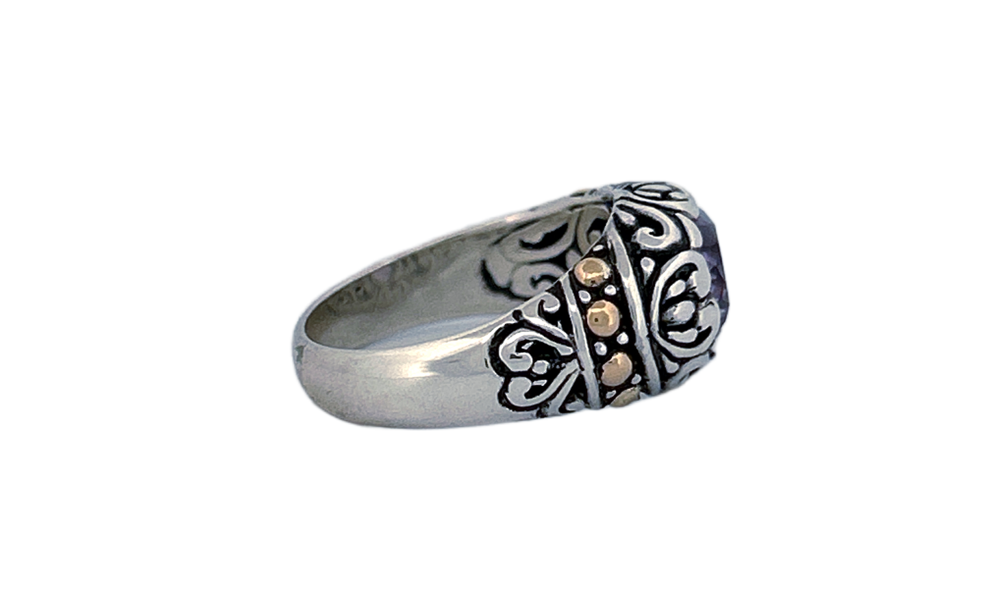 Artisan Handmade 925 Sterling Silver Natural Amethyst Ring-R38