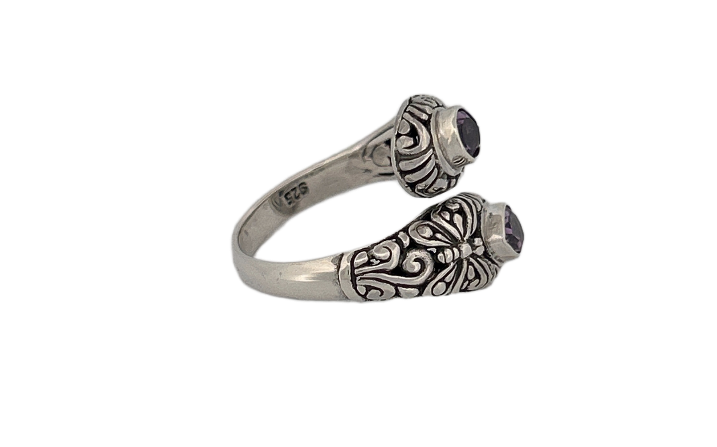 Handmade Sterling Silver with Genuine Amethyst Stone- R89
