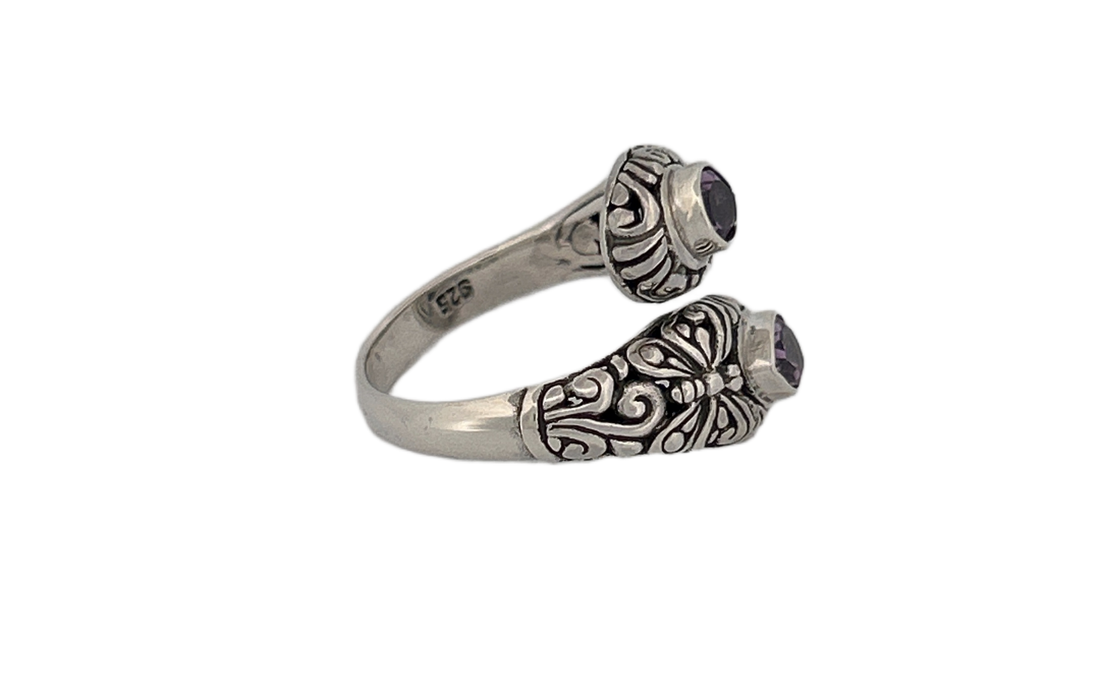 Handmade Sterling Silver with Genuine Amethyst Stone- R89