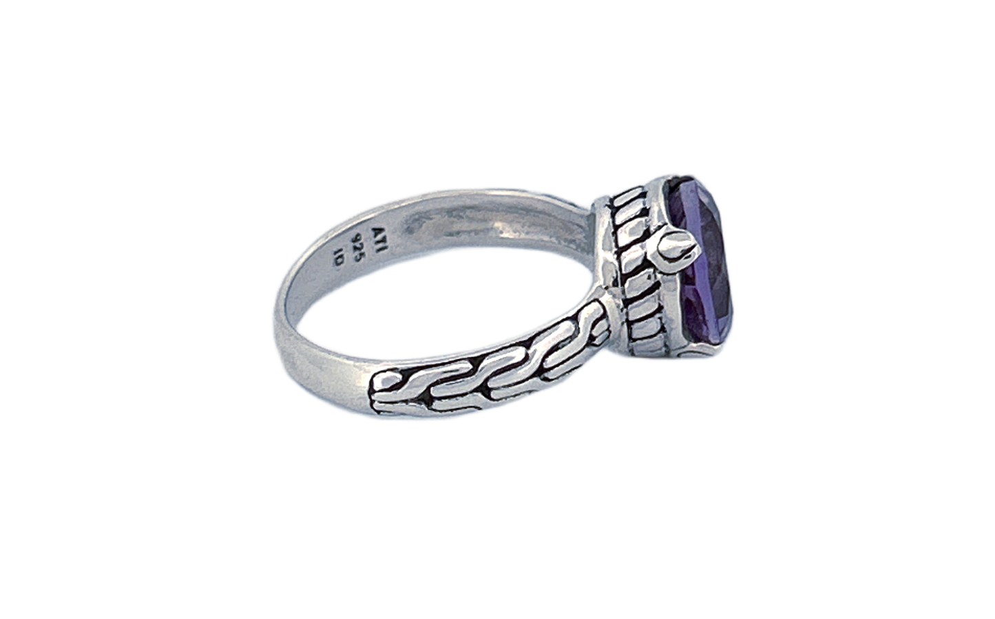 Sterling Silver Gemstone Ring – Amethyst or Blue Topaz
