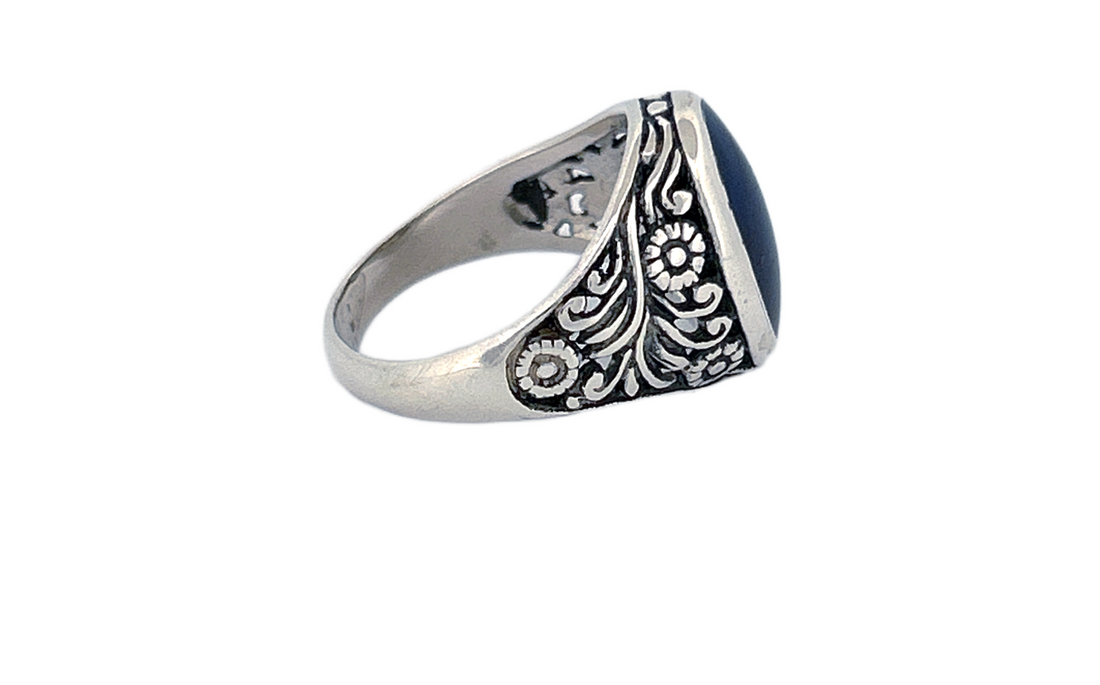 Sterling Silver Gemstone Rings – Abalone Shell & Coral