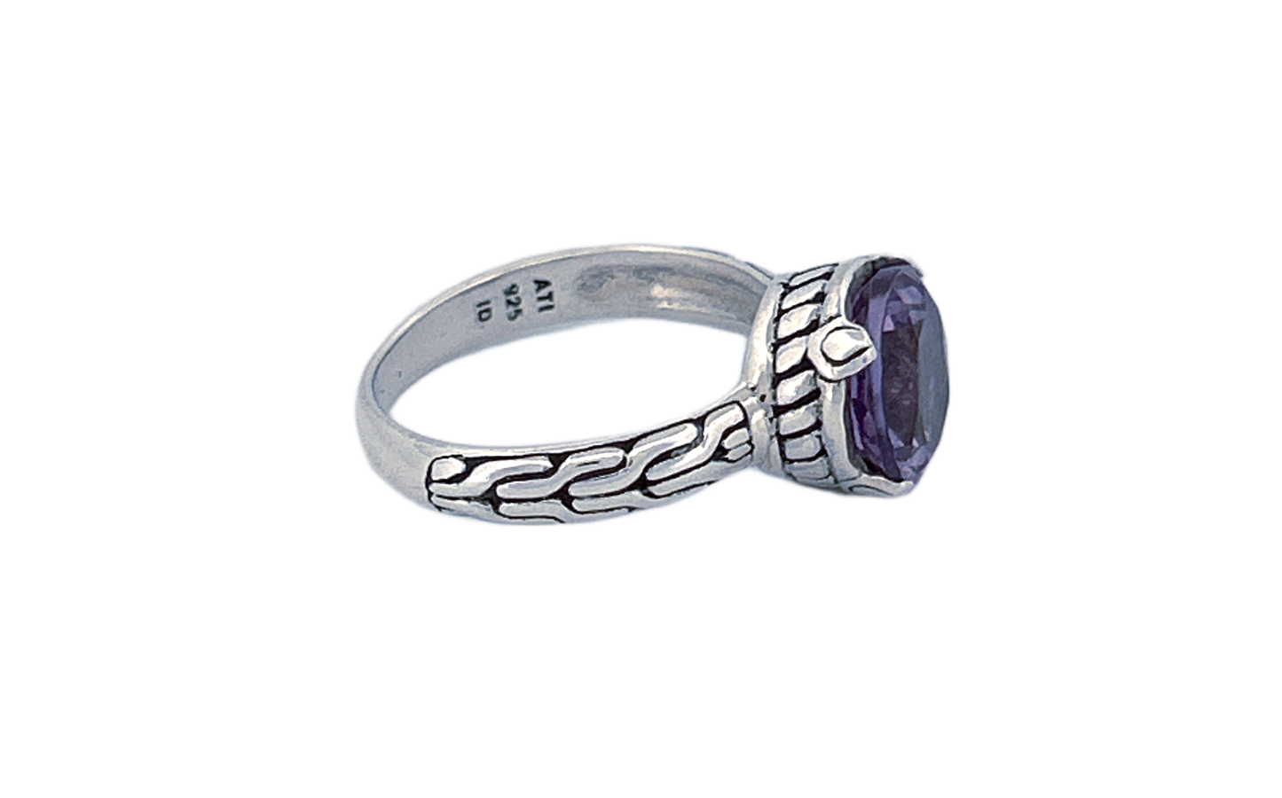 Sterling Silver Gemstone Ring – Amethyst or Blue Topaz