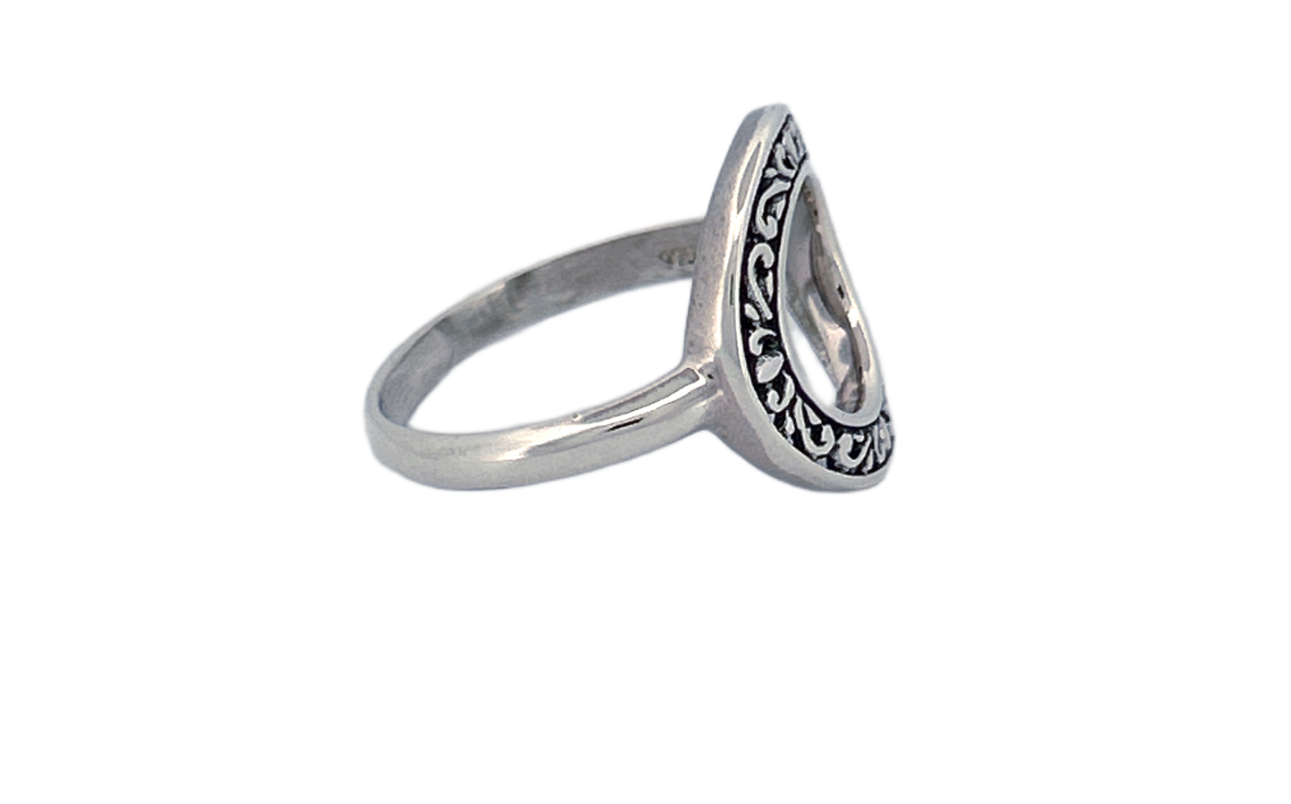 Sterling Silver Ornate Signet Ring