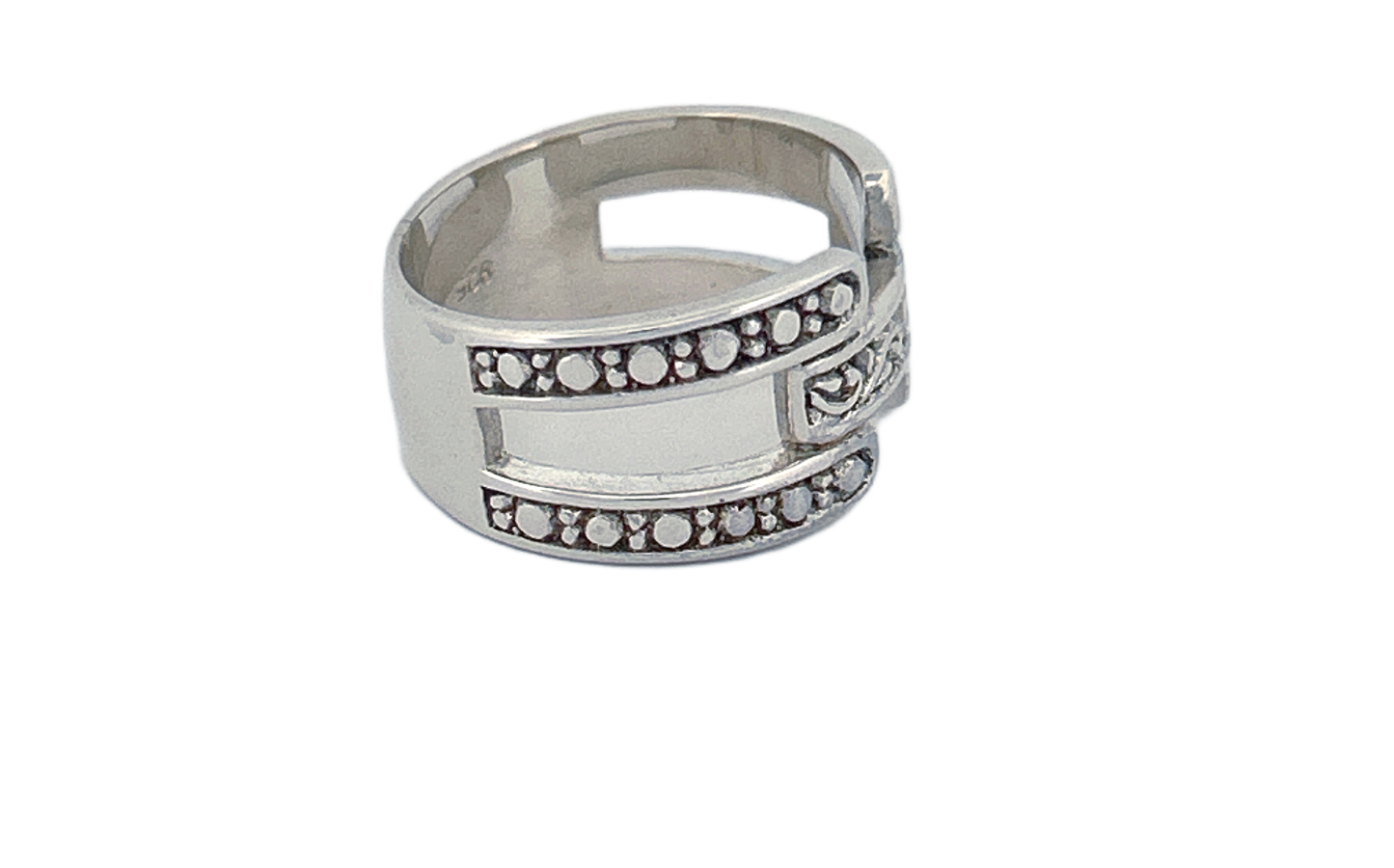 Sterling Silver Open‑Band Filigree Ring
