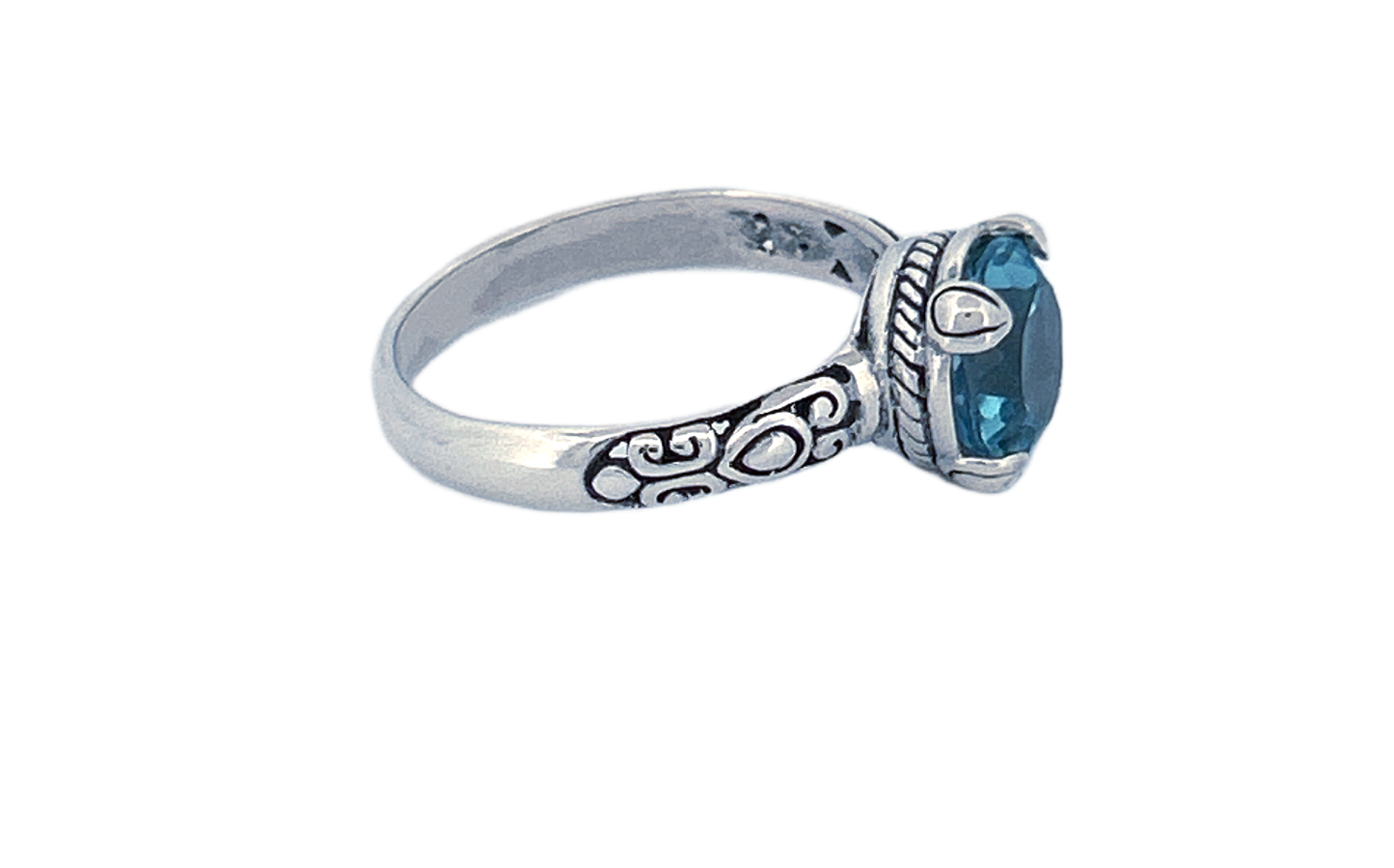 Sterling Silver Gemstone Ring – Amethyst or Blue Topaz