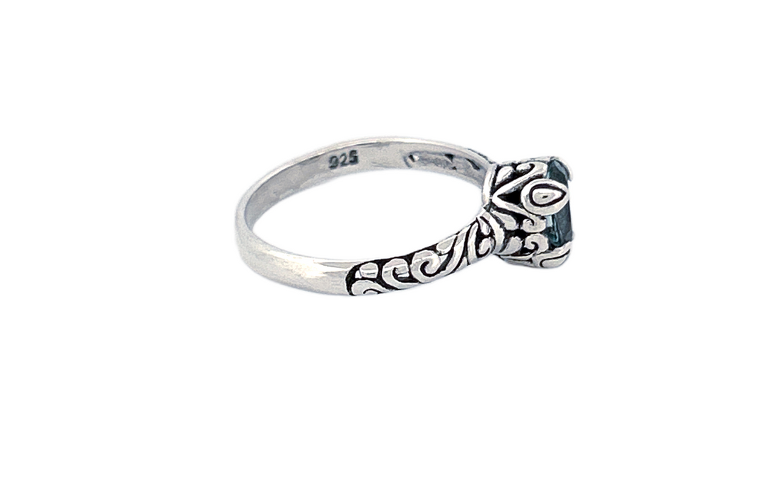 Sterling Silver Gemstone Rings – Blue Topaz or Amethyst