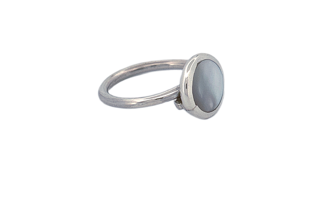Sterling Silver Gemstone Rings – Mother of Pearl & Abalone Shell
