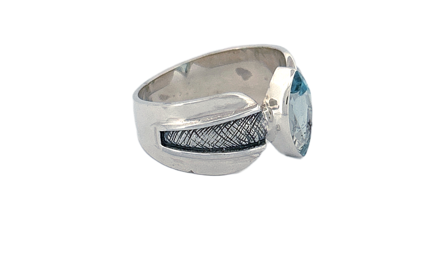 Sterling Silver Marquise Blue Topaz Ring