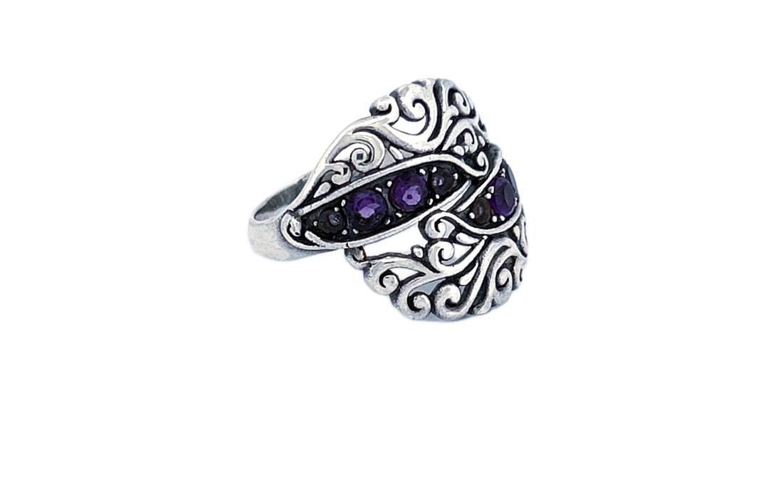Amethyst Filigree Ring